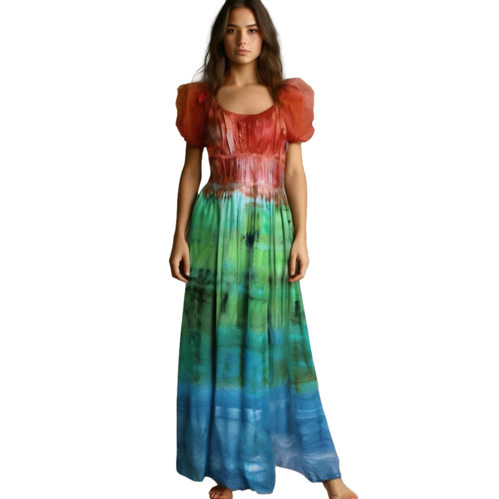 KATE SPADE UPCYCLED “Water Lily” Women’s size medium tie dye dress OOAK Custom